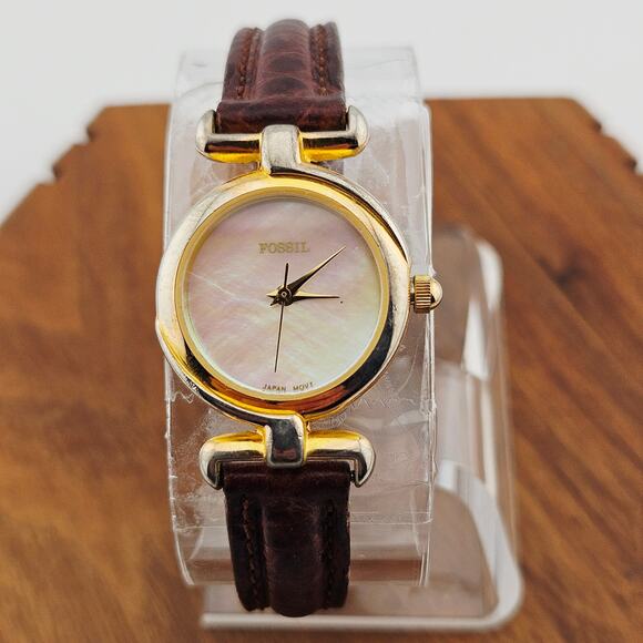Fossil Women's Gold and Brown Watch - Picture 1 of 7